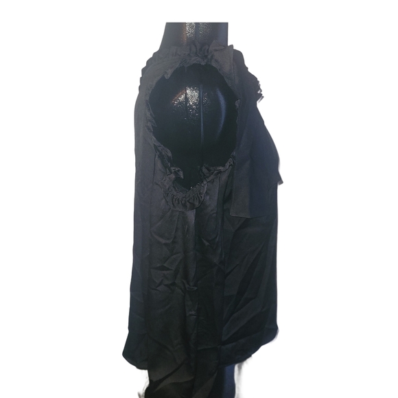 CeCe Black Off Shoulder Bow Detail Blouse M - Picture 4 of 6